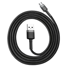Заредете изображение във визуализатора на галерията – BASEUS cable USB to Apple Lightning 8-pin 2,4A Cafule CAMKLF-BG1 50cm gray-black

