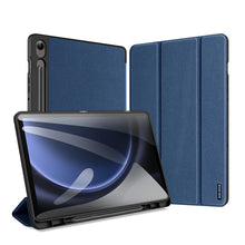 Заредете изображение във визуализатора на галерията – Dux Ducis Domo eco-leather case with stand for Samsung Tab S9 FE+ - blue
