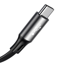 Заредете изображение във визуализатора на галерията – Baseus Fabric Retractable USB - micro USB / Lightning / USB-C Cable with 3.5A 1,2M grey (CAMLT-BYG1) - TopMag
