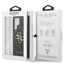 Заредете изображение във визуализатора на галерията – Guess GUHCS23L4GMGGR S23 Ultra S918 grey/grey hardcase 4G Big Metal Logo

