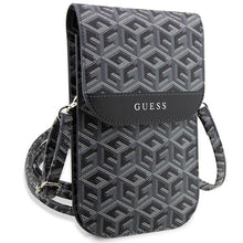 Заредете изображение във визуализатора на галерията – Original GUESS Handbag GCube Stripe GUWBHGCFSEK black
