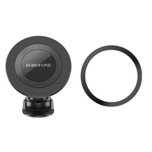 Заредете изображение във визуализатора на галерията – Borofone Car holder BH91 Ring magnetic, stick-on base black
