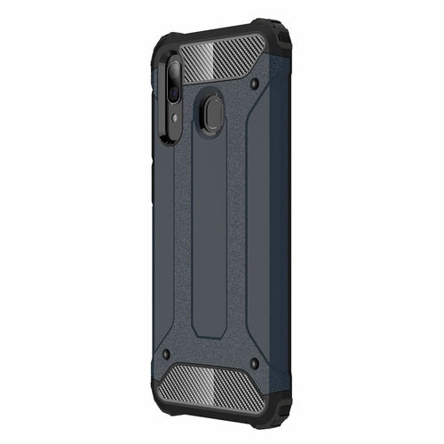 Hybrid Armor Case Tough Rugged Cover for Samsung Galaxy A30 blue - TopMag
