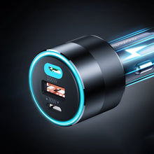 Заредете изображение във визуализатора на галерията – Choetech fast car charger 130W 2xUSB-C + USB-A black (TC0011)

