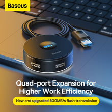 Заредете изображение във визуализатора на галерията – BASEUS HUB 4in1 USB to USB3.0 + USB2.0 CAHUB-U01
