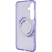 Заредете изображение във визуализатора на галерията – Guess IML Flowers Wreath MagSafe case for Samsung Galaxy S24 - purple
