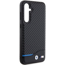 Заредете изображение във визуализатора на галерията – Original Case BMW Leather Carbon BMHCS23FE22NBCK for Samsung Galaxy S23 FE Black
