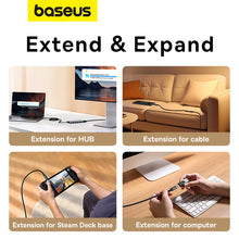 Заредете изображение във визуализатора на галерията – Baseus 10Gbps extension cable 0.5m black
