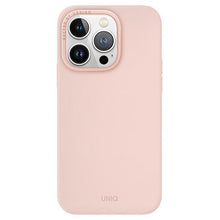 Заредете изображение във визуализатора на галерията – Uniq Lino Hue iPhone 15 Pro 6.1" case Magclick Charging pink/blush pink
