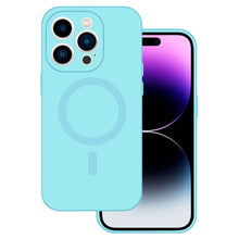 Заредете изображение във визуализатора на галерията – TEL PROTECT MagSilicone Case for Iphone 13 Light blue
