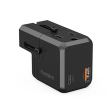 Заредете изображение във визуализатора на галерията – Choetech PD6038 USB-C USB-A PD 20W Travel Charger USA EU UK AU - Black
