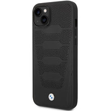 Заредете изображение във визуализатора на галерията – Case BMW BMHCP14S22RPSK iPhone 14 6.1" black/black Leather Seats Pattern
