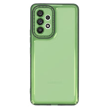 Заредете изображение във визуализатора на галерията – Crystal Diamond 2mm Case for Samsung Galaxy A14 5G Transparent green
