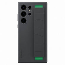 Заредете изображение във визуализатора на галерията – Samsung Silicone Grip Cover Case for Samsung Galaxy S23 Ultra Silicone Cover with Wrist Strap Black (EF-GS918TBEGWW)
