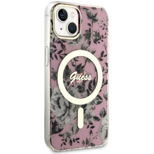 Заредете изображение във визуализатора на галерията – Guess GUHMP14MHCFWSP iPhone 14 Plus 6.7" pink/pink hardcase Flower MagSafe
