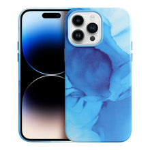 Заредете изображение във визуализатора на галерията – Leather Mag Cover for IPHONE 12 PRO blue splash
