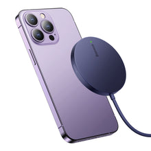 Заредете изображение във визуализатора на галерията – Baseus Simple Mini3 magnetic charger MagSafe Qi 15W purple
