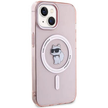Заредете изображение във визуализатора на галерията – Karl Lagerfeld IML Choupette MagSafe case for iPhone 15 - pink
