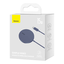 Заредете изображение във визуализатора на галерията – Baseus Simple Mini3 magnetic charger MagSafe Qi 15W purple
