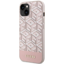 Заредете изображение във визуализатора на галерията – Guess GUHMP14MHGCFSEP iPhone 14 Plus 6.7" pink/pink hard case GCube Stripes MagSafe
