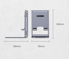 Заредете изображение във визуализатора на галерията – Ugreen metal aluminum folding phone holder tablet gray (LP263 80708)
