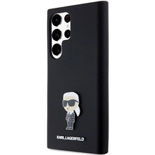 Заредете изображение във визуализатора на галерията – Karl Lagerfeld Silicone Ikonik Metal Pin case for Samsung Galaxy S23 Ultra - black
