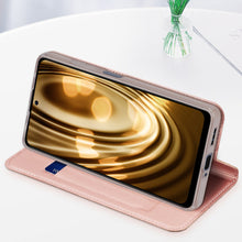 Заредете изображение във визуализатора на галерията – Dux Ducis Skin Pro Case for Xiaomi Redmi Note 12 Pro+ Flip Card Wallet Stand Gold
