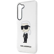 Заредете изображение във визуализатора на галерията – Karl Lagerfeld KLHCS23MHNIKTCT S23+ S916 transparent hardcase Ikonik Karl Lagerfeld
