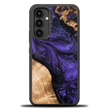 Заредете изображение във визуализатора на галерията – Wood and Resin Case for Samsung Galaxy A54 5G Bewood Unique Violet - Purple Black
