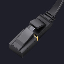 Заредете изображение във визуализатора на галерията – Ugreen Flat Cable Internet Network Cable Ethernet Patchcord RJ45 Cat 7 STP LAN 10 Gbps 10m Black (NW106 11265)
