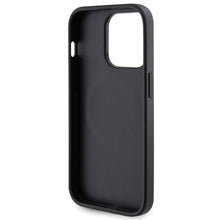 Заредете изображение във визуализатора на галерията – Original Case GUESS hardcase Saffiano MagSafe GUHMP14LPSAHMCK for Iphone 14 Pro black

