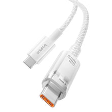 Заредете изображение във визуализатора на галерията – BASEUS cabel Type C to Type C Explorer Fast Charging 100W 2m stellar white P10319703221-00 / CB000043
