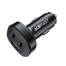 Заредете изображение във визуализатора на галерията – Acefast car charger usb a + 2 x typ c qc4.0 pd66w pps afc fcp b3 black
