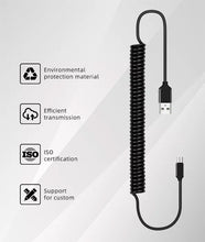 Заредете изображение във визуализатора на галерията – Cable coiled  - USB to Type C - 66W 5A 1 metre black
