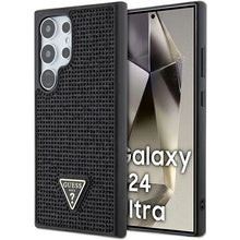 Заредете изображение във визуализатора на галерията – Guess Rhinestone Triangle case for Samsung Galaxy S24 Ultra - black

