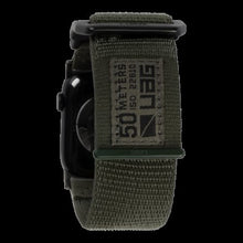 Заредете изображение във визуализатора на галерията – UAG Active - universal nylon strap for Apple Watch 49mm/45mm/44mm/42mm (Apple Watch series: 1-3 r.42, 4-8, SE, Ultra r.45) (foliage green)

