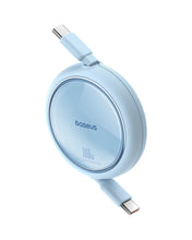 Заредете изображение във визуализатора на галерията – Baseus Free2Draw Mini USB-C - USB-C 100W 1m retractable cable - blue
