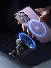 Заредете изображение във визуализатора на галерията – Joyroom car magnetic phone holder for air vent black (JR-ZS366)
