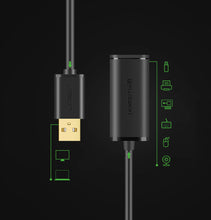 Заредете изображение във визуализатора на галерията – Ugreen active extension cable USB-A (male) - USB-A (female) USB 2.0 480Mbps 15m black (US121)
