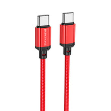 Заредете изображение във визуализатора на галерията – Borofone Cable BX87 Sharp - Type C to Type C - PD 60W 1 metre red
