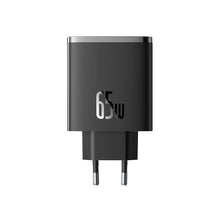 Заредете изображение във визуализатора на галерията – Baseus Cube Pro 65W GaN charger 2x USB-C USB-A - black
