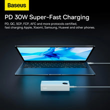 Заредете изображение във визуализатора на галерията – Baseus Adaman2 power bank with digital display 2x USB-A / 1x USB-C 10000mAh 30W - white
