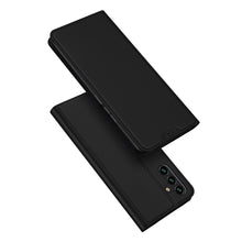 Заредете изображение във визуализатора на галерията – Dux Ducis Skin Pro case for Samsung Galaxy A14 5G flip cover card wallet stand black

