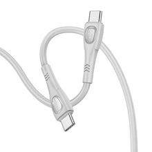 Заредете изображение във визуализатора на галерията – Borofone Cable BX98 Superior - Type C to Type C - PD 60W 3A 1 metre grey
