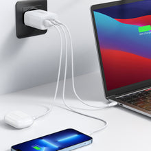 Заредете изображение във визуализатора на галерията – Ugreen fast charger 2x USB Type C / USB 65W PD3.0, QC3.0/4.0+ white (CD275)

