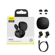 Заредете изображение във визуализатора на галерията – BASEUS Encok True Wireless Earphones WM01 Plus Black NGWM010001
