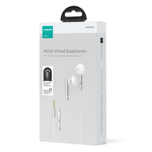 Заредете изображение във визуализатора на галерията – Joyroom Wired Series JR-EW06 wired headphones, metal - silver and white
