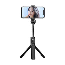 Заредете изображение във визуализатора на галерията – Selfie Stick MINI - with detachable bluetooth remote control and tripod - P20S BLACK

