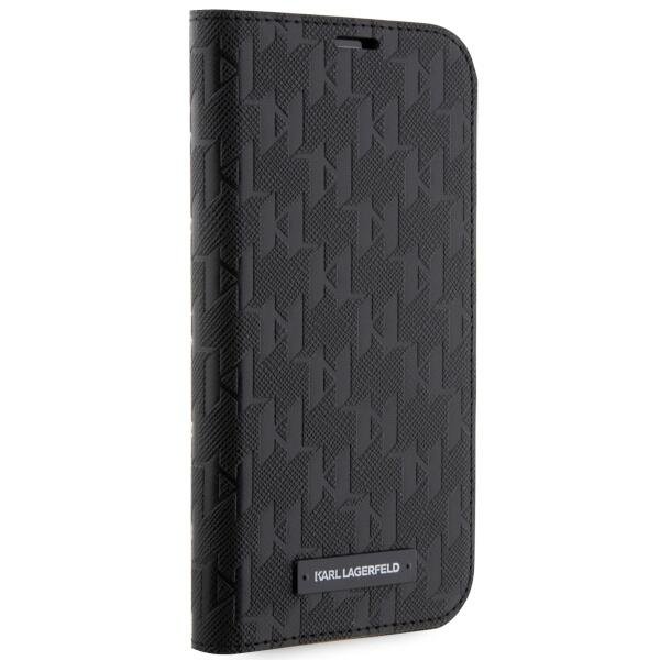 Karl Lagerfeld iPhone 14 Pro Max Book Case Saffiano Monogram Black