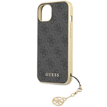 Заредете изображение във визуализатора на галерията – Guess GUHCP14SGF4GGR iPhone 14 6.1" grey/grey hardcase 4G Charms Collection

